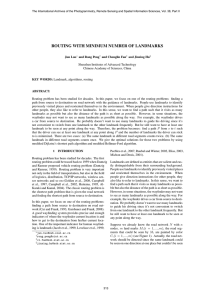ROUTING WITH MINIMUM NUMBER OF LANDMARKS