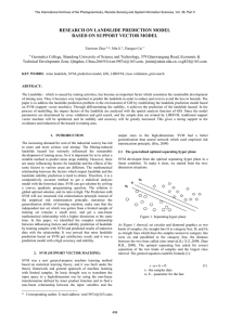 RESEARCH ON LANDSLIDE PREDICTION MODEL BASED ON SUPPORT VECTOR MODEL