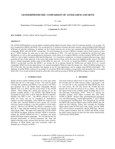 GEOMORPHOMETRIC COMPARISON OF ASTER GDEM AND SRTM