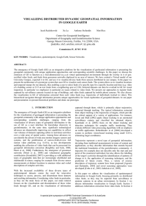 VISUALIZING DISTRIBUTED DYNAMIC GEOSPATIAL INFORMATION IN GOOGLE EARTH