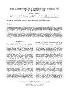 THE IMPACT OF HURRICANES ON CRIME IN THE CITY OF... A SPATIO-TEMPORAL ANALYSIS