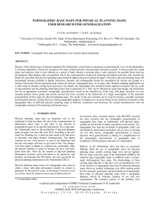 TOPOGRAPHIC BASE MAPS FOR PHYSICAL PLANNING MAPS: USER RESEARCH FOR GENERALIZATION