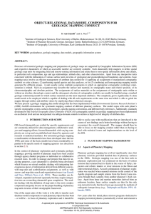 OBJECT-RELATIONAL DATAMODEL COMPONENTS FOR GEOLOGIC MAPPING CONDUCT