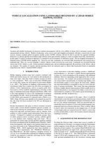 VEHICLE LOCALIZATION USING LANDMARKS OBTAINED BY A LIDAR MOBILE MAPPING SYSTEM