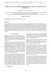 EVIDENCE OF WALLS IN OBLIQUE IMAGES FOR AUTOMATIC VERIFICATION OF BUILDINGS