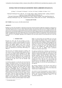 EXTRACTION OF 3D ROAD GEOMETRY FROM AIRBORNE IFSAR DATA