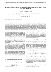 RETRIEVAL OF THE BACKSCATTER CROSS-SECTION IN FULL-WAVEFORM LIDAR DATA USING B-SPLINES