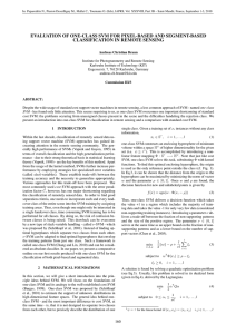 EVALUATION OF ONE-CLASS SVM FOR PIXEL-BASED AND SEGMENT-BASED