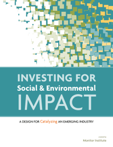 impACt investing for social &amp; environmental Catalyzing