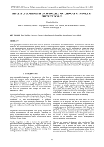 RESULTS OF EXPERIMENTS ON AUTOMATED MATCHING OF NETWORKS AT DIFFERENT SCALES