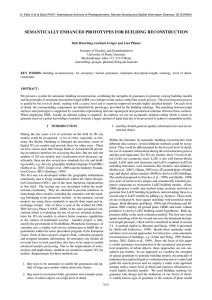 SEMANTICALLY ENHANCED PROTOTYPES FOR BUILDING RECONSTRUCTION