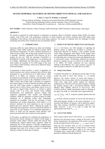 SPATIO-TEMPORAL MATCHING OF MOVING OBJECTS IN OPTICAL AND SAR DATA