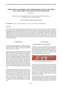 IMPROVEMENT OF INTERIOR AND EXTERIOR ORIENTATION OF THE THREE