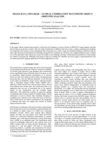 IMAGE DATA AND LIDAR – AN IDEAL COMBINATION MATCHED BY... ORIENTED ANALYSIS