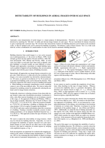 DETECTABILITY OF BUILDINGS IN AERIAL IMAGES OVER SCALE SPACE