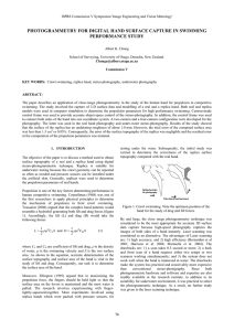 PHOTOGRAMMETRY FOR DIGITAL HAND SURFACE CAPTURE IN SWIMMING PERFORMANCE STUDY