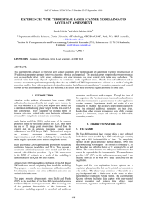 EXPERIENCES WITH TERRESTRIAL LASER SCANNER MODELLING AND ACCURACY ASSESSMENT