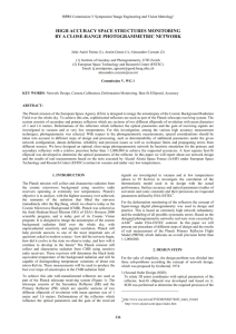 HIGH ACCURACY SPACE STRUCTURES MONITORING BY A CLOSE-RANGE PHOTOGRAMMETRIC NETWORK