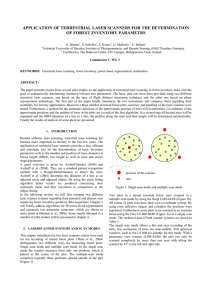 APPLICATION OF TERRESTRIAL LASER SCANNERS FOR THE DETERMINATION