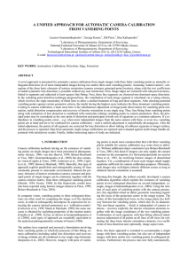 A UNIFIED APPROACH FOR AUTOMATIC CAMERA CALIBRATION FROM VANISHING POINTS