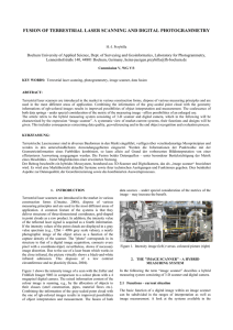 FUSION OF TERRESTRIAL LASER SCANNING AND DIGITAL PHOTOGRAMMETRY