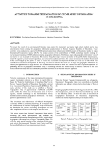 ACTIVITIES TOWARDS DISSEMINATION OF GEOGRAPHIC INFORMATION IN MACEDONIA