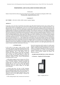 POSITIONING AND NAVIGATION SYSTEM USING GPS