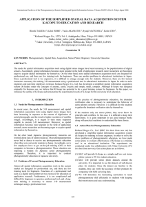 APPLICATION OF THE SIMPLIFIED SPATIAL DATA ACQUISITION SYSTEM