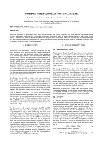 COMBINING WATER VAPOR DATA FROM GPS AND MERIS.