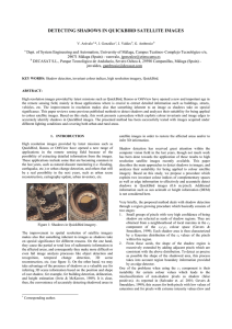 DETECTING SHADOWS IN QUICKBIRD SATELLITE IMAGES