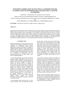 WEIGHTED COMBINATION OF MULTIPLE CLASSIFIERS FOR THE