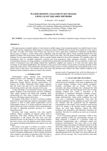 WATER MOTION ANALYSIS IN SST IMAGES USING LEAST SQUARES METHODS