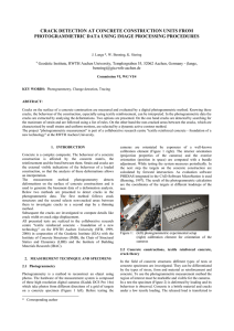 CRACK DETECTION AT CONCRETE CONSTRUCTION UNITS FROM