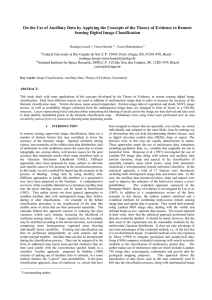 On the Use of Ancillary Data by Applying the Concepts... Sensing Digital Image Classification