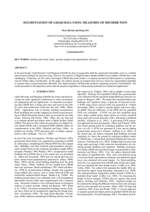 SEGMENTATION OF LIDAR DATA USING MEASURES OF DISTRIBUTION