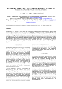 BUILDING NDVI-PHENOLOGY COMPARISON METHOD TO DETECT GROWING