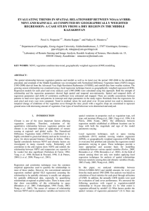 EVALUATING TRENDS IN SPATIAL RELATIONSHIP BETWEEN NOAA/AVHRR-