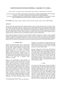 MAPPING REGIONS OF HIGH TEMPORAL VARIABILITY IN AFRICA