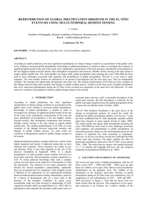 REDISTRIBUTION OF GLOBAL PRECIPITATION OBSERVED IN THE EL NI&Ntilde;O