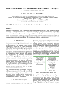 COMPARISON AND ANALYSIS OF REMOTE SENSING DATA FUSION TECHNIQUES