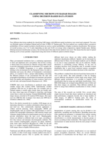 CLASSIFYING MICROWAVE RADAR IMAGES USING DECISION BASED DATA FUSION