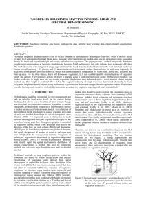 FLOODPLAIN ROUGHNESS MAPPING SYNERGY: LIDAR AND SPECTRAL REMOTE SENSING