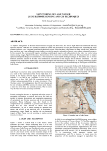 MONITORING OF LAKE NASSER USING REMOTE SENSING AND GIS TECHNIQUES