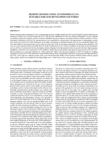 REMOTE SENSING USING AUTONOMOUS UAVs SUITABLE FOR LESS DEVELOPED COUNTRIES