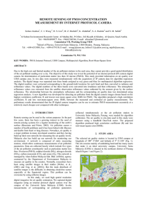 REMOTE SENSING OF PM10 CONCENTRATION MEASUREMENT BY INTERNET PROTOCOL CAMERA