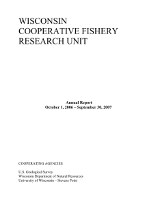 WISCONSIN COOPERATIVE FISHERY RESEARCH UNIT