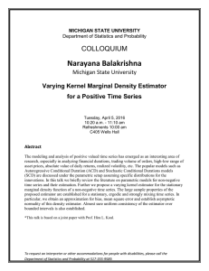 Narayana Balakrishna  COLLOQUIUM Michigan State University