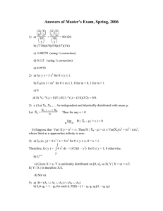 Answers of Master’s Exam, Spring, 2006