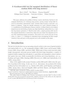 A Goodness-of-fit test for marginal distribution of linear