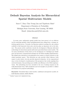 Default Bayesian Analysis for Hierarchical Spatial Multivariate Models